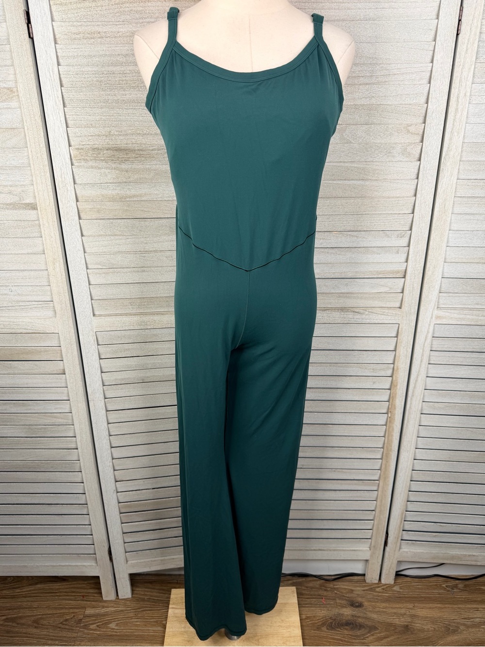 OFFLINE by AERIE Real Me Xtra Flare Jumpsuit Green-XL